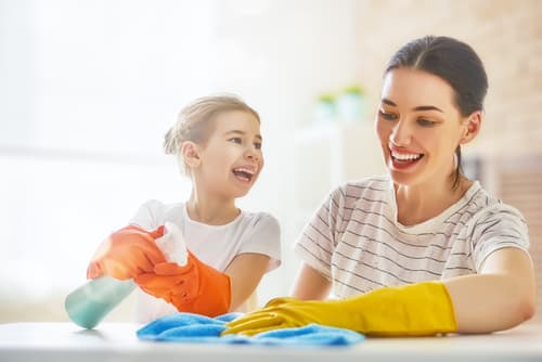 How do you teach kids to clean
